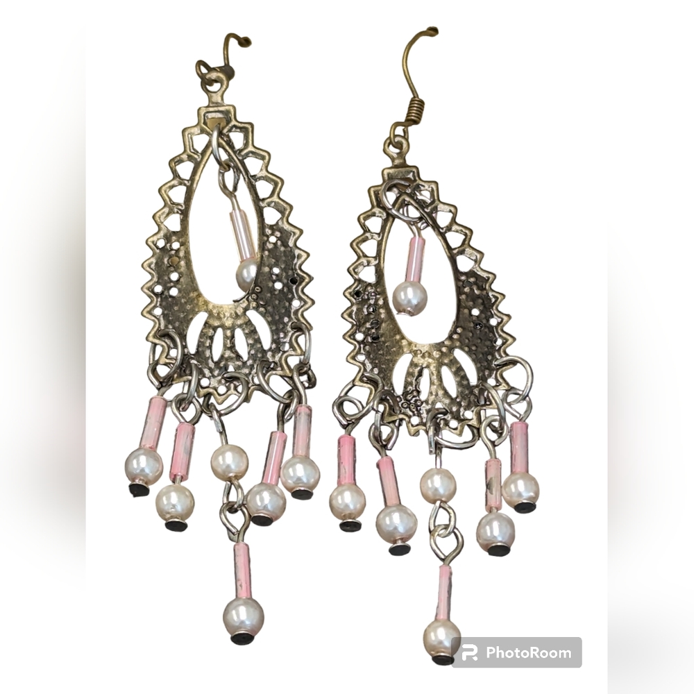 Dangle beaded earrings - Picture 2 of 5